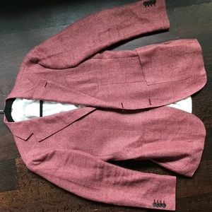 Suitsupply lightweight wool jacket red 38R